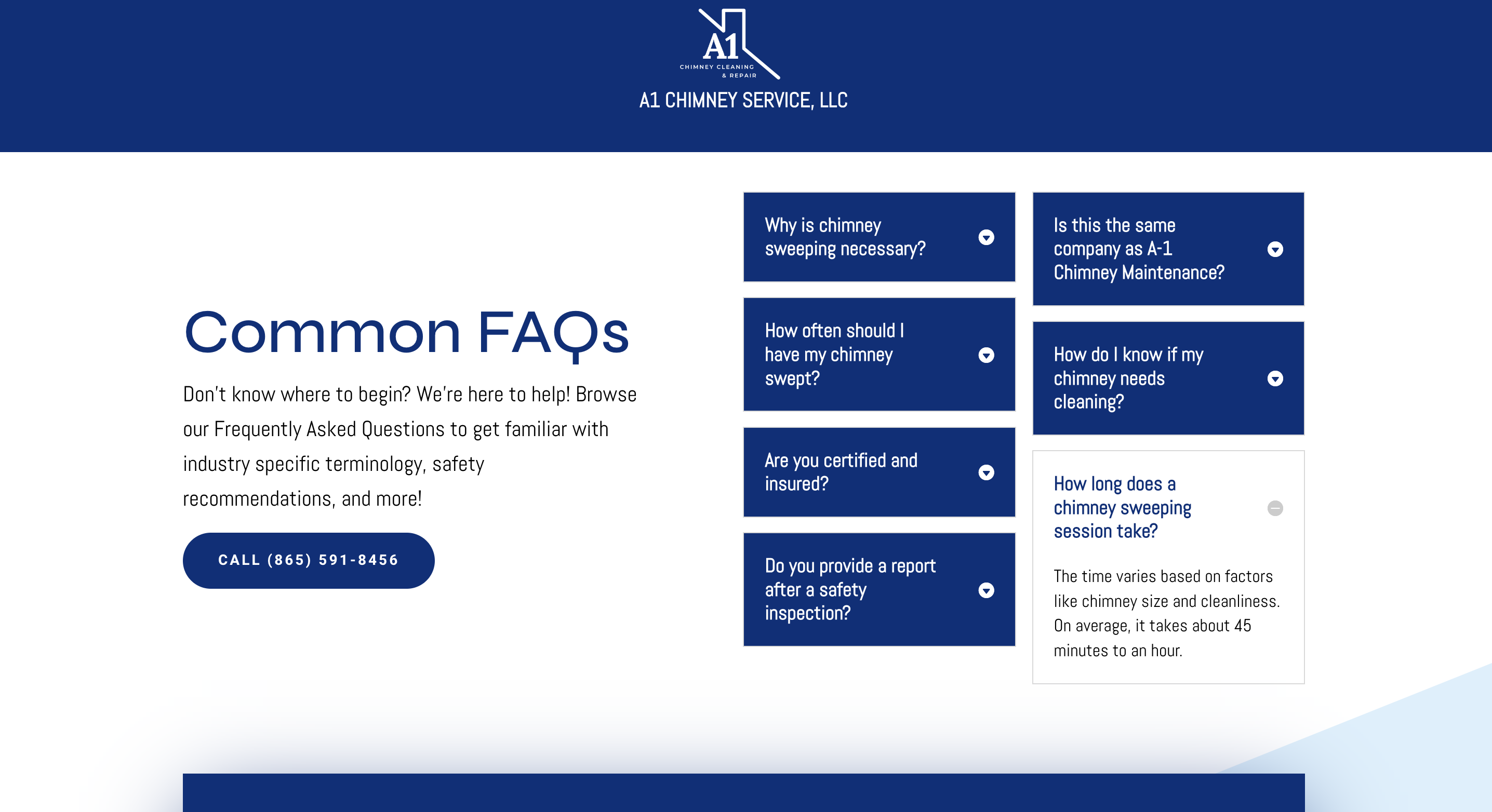 A1 Chimney Cleaning & Repair Web Development